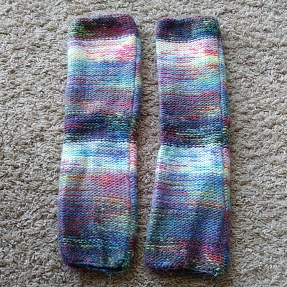 Multi color leg warmers